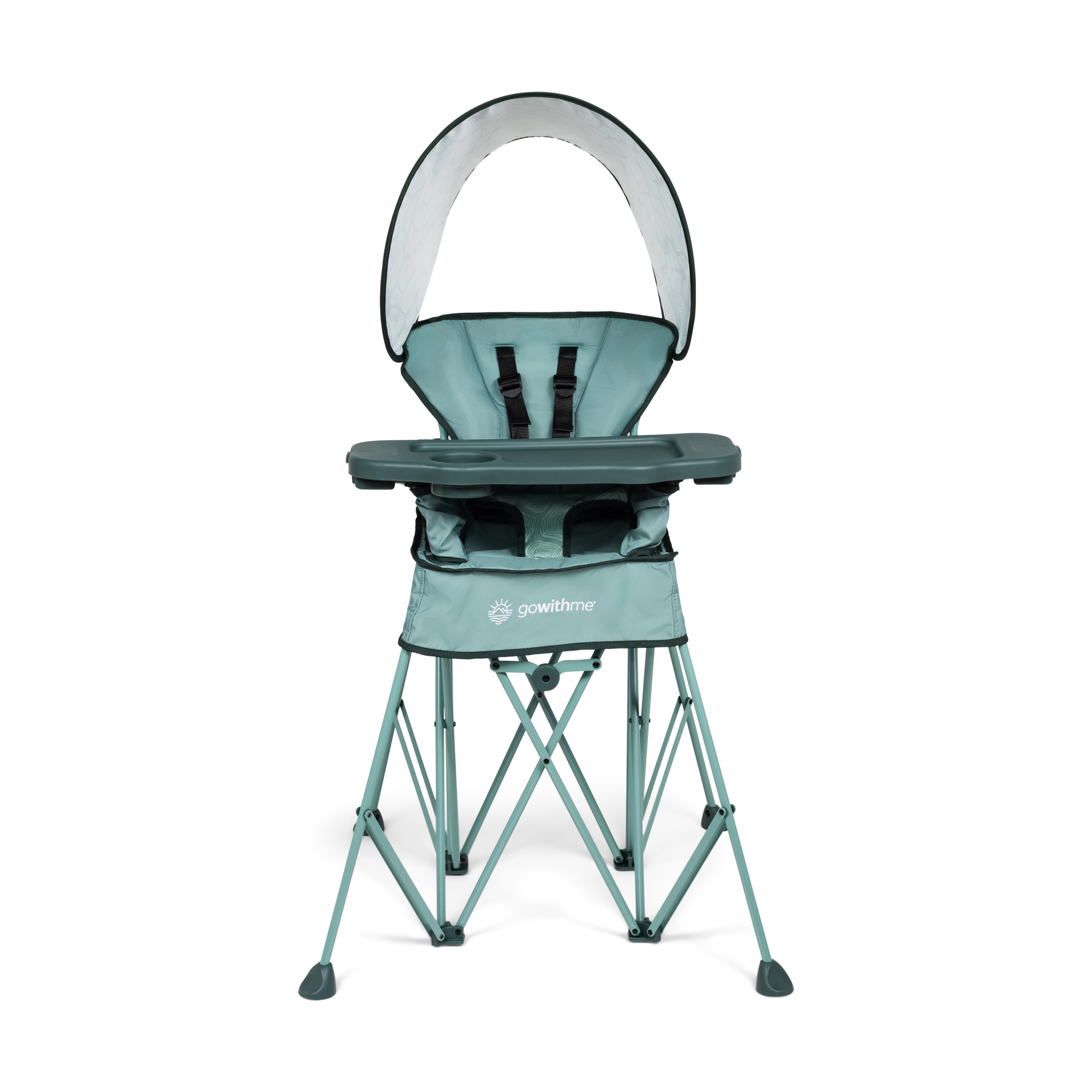 Baby Delight Go With Me Uplift Deluxe Portable High Chair With Canopy - Garden Green.