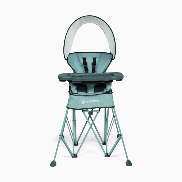 Baby Delight Go With Me Uplift Deluxe Portable High Chair With Canopy - Garden Green.