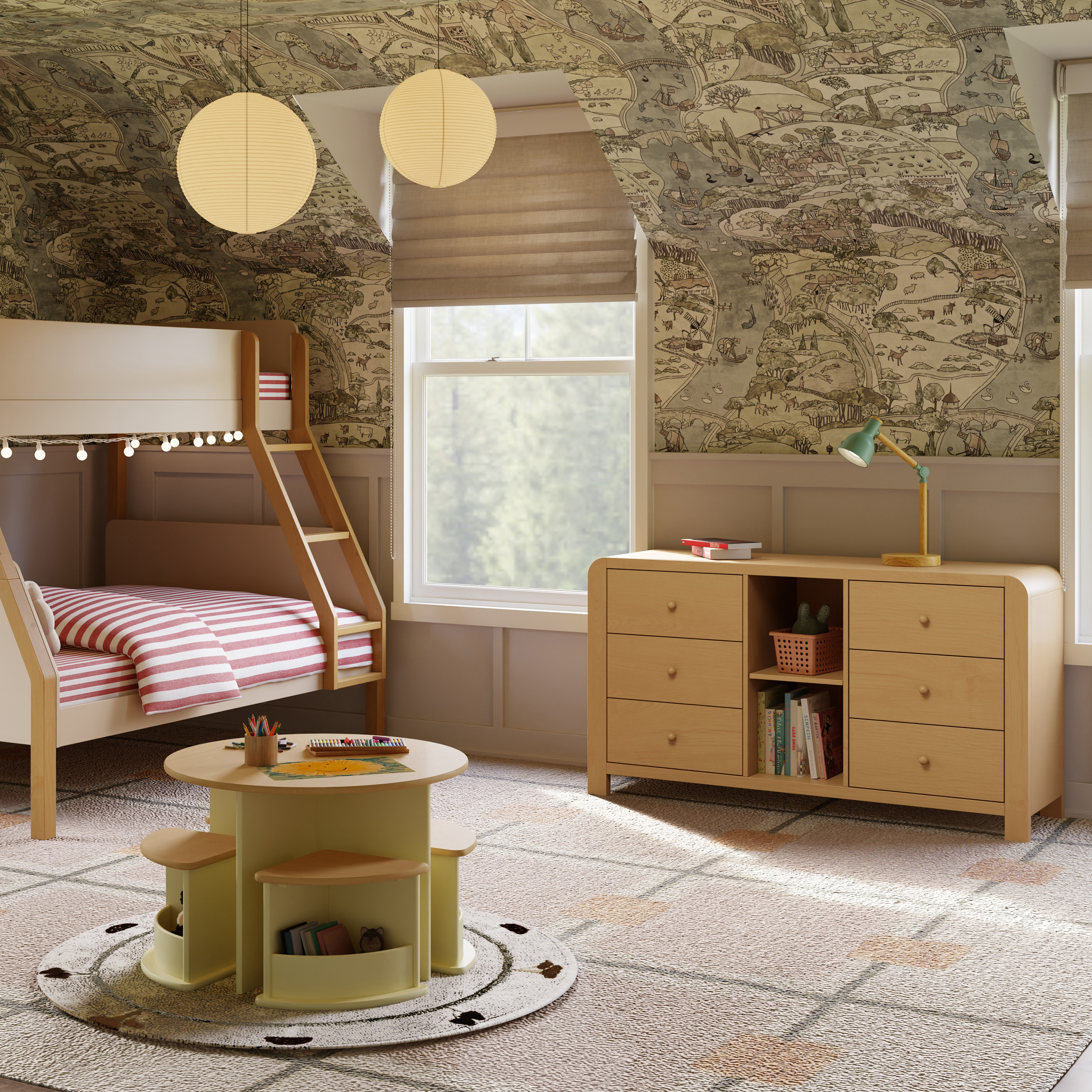 babyletto TipToe 6-Drawer Assembled Dresser with Cubbies - Honey.