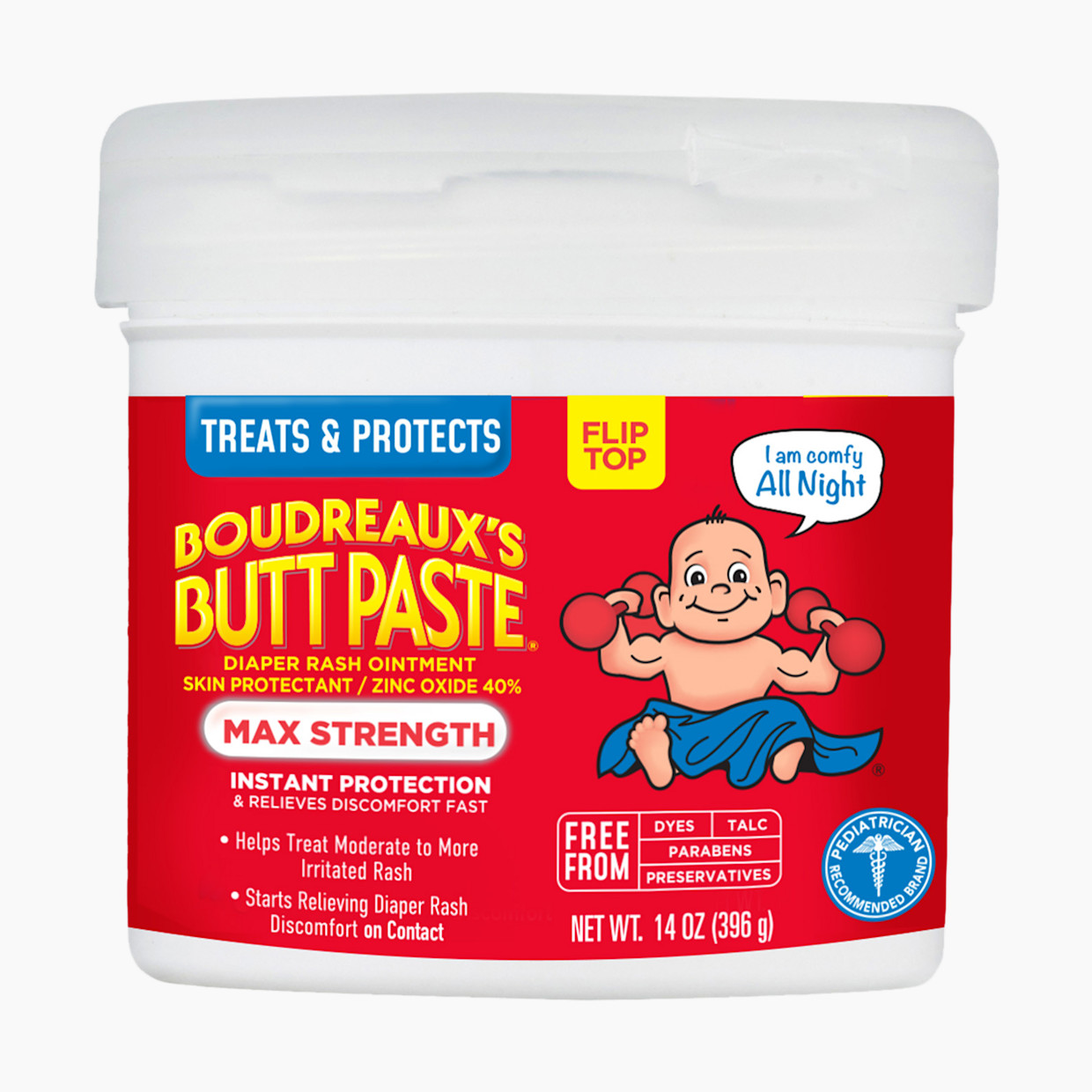 Boudreaux's Butt Paste Maximum Strength Diaper Rash Cream - 14 Oz.