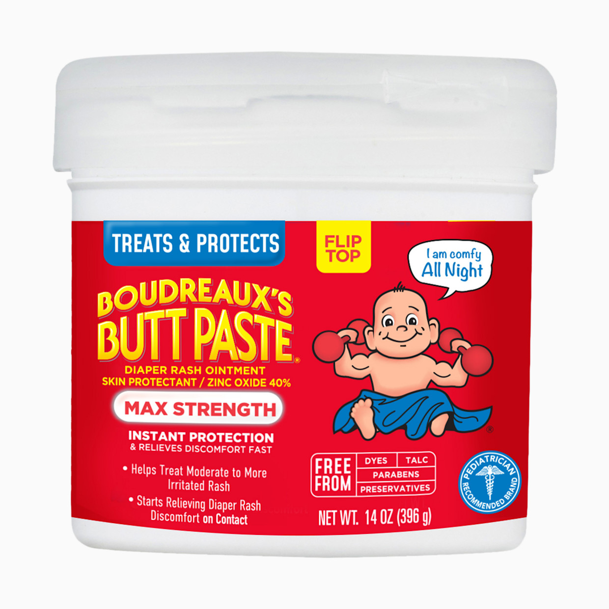 Boudreaux's Butt Paste Maximum Strength Diaper Rash Cream - 14 Oz.