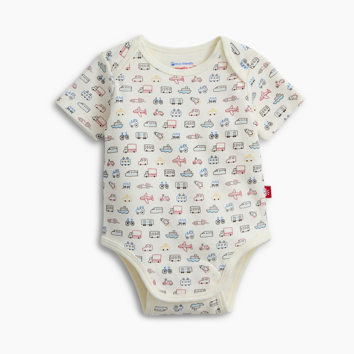 Magnetic Me Organic Cotton Magnetic Bodysuit 5 Pack Bundle - Blue Assorted, 0-3 M.