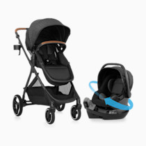Evenflo Shyft Intuiti Travel System with Revolve180 LiteMax™ NXT Rotating Rear-Facing Lightweight Preemie and Infant Car Seat 3-30 lbs. (Black Shale)