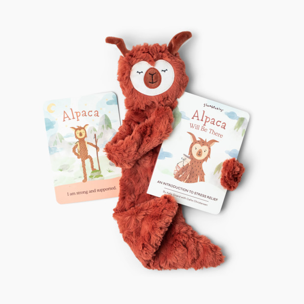 Slumberkins Plush Snuggler & Book Bundle - Alpaca's Stress Relief.