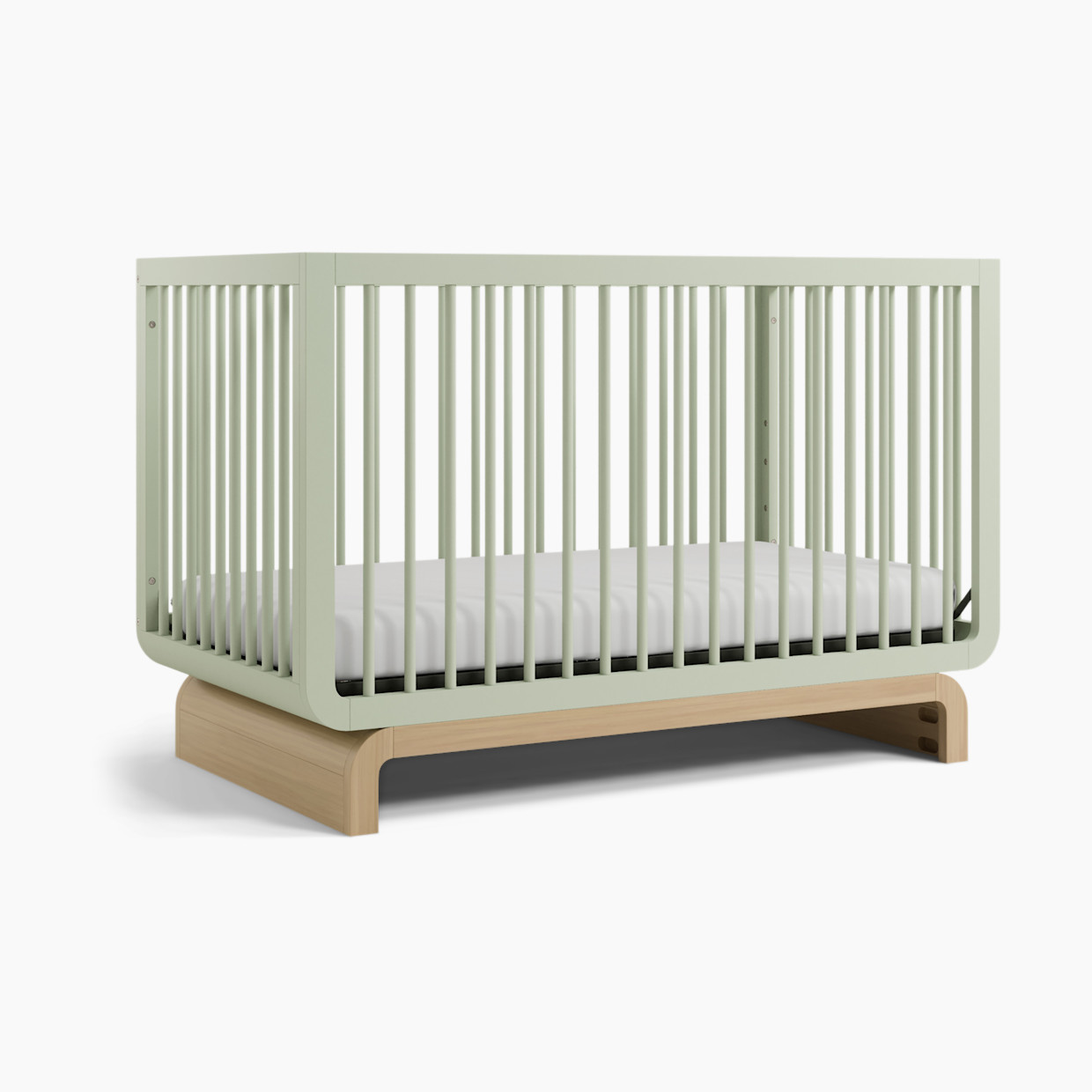 Storkcraft Santorini Deluxe 5-in-1 Convertible Crib - Sage With Driftwood.