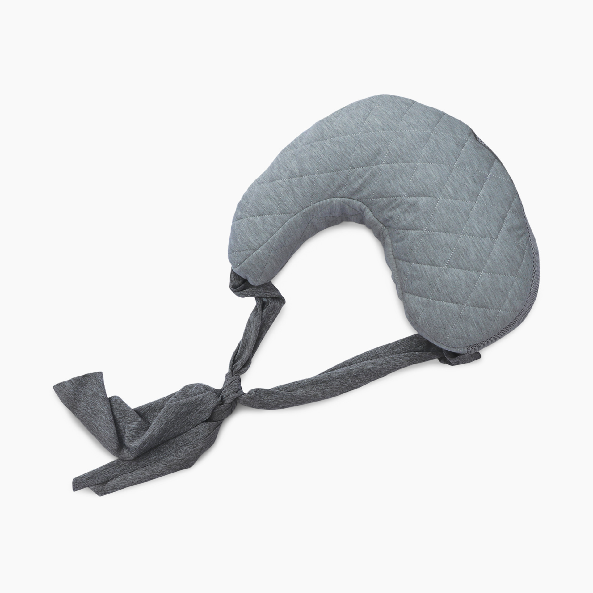 Boppy Travel Nursing Pillow Gray & Green Fold & Zip Up with Shoulder Strap