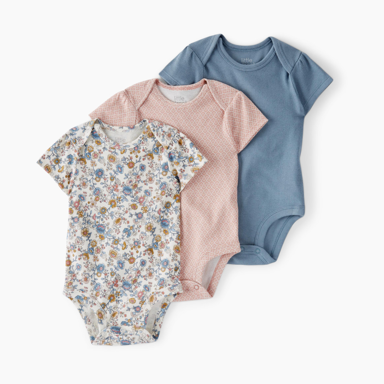 Carter's Little Planet Organic Cotton Rib Bodysuits (3 Pack) - Multi-Color Flower, Nb.