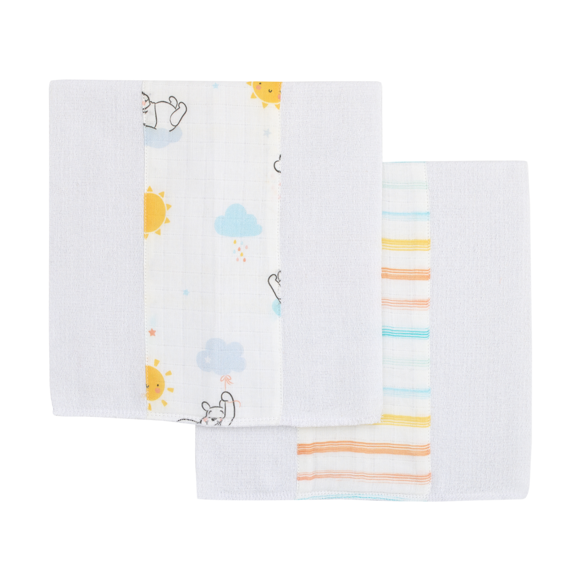 NoJo Baby 100 Cotton Muslin Burp Cloths (2 Pack) Winnie The Pooh