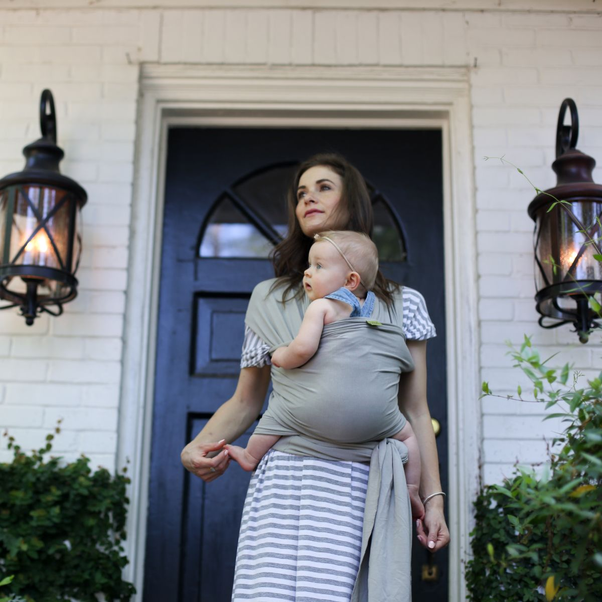 Boba Serenity Light Baby Wrap Carrier - Light Grey.