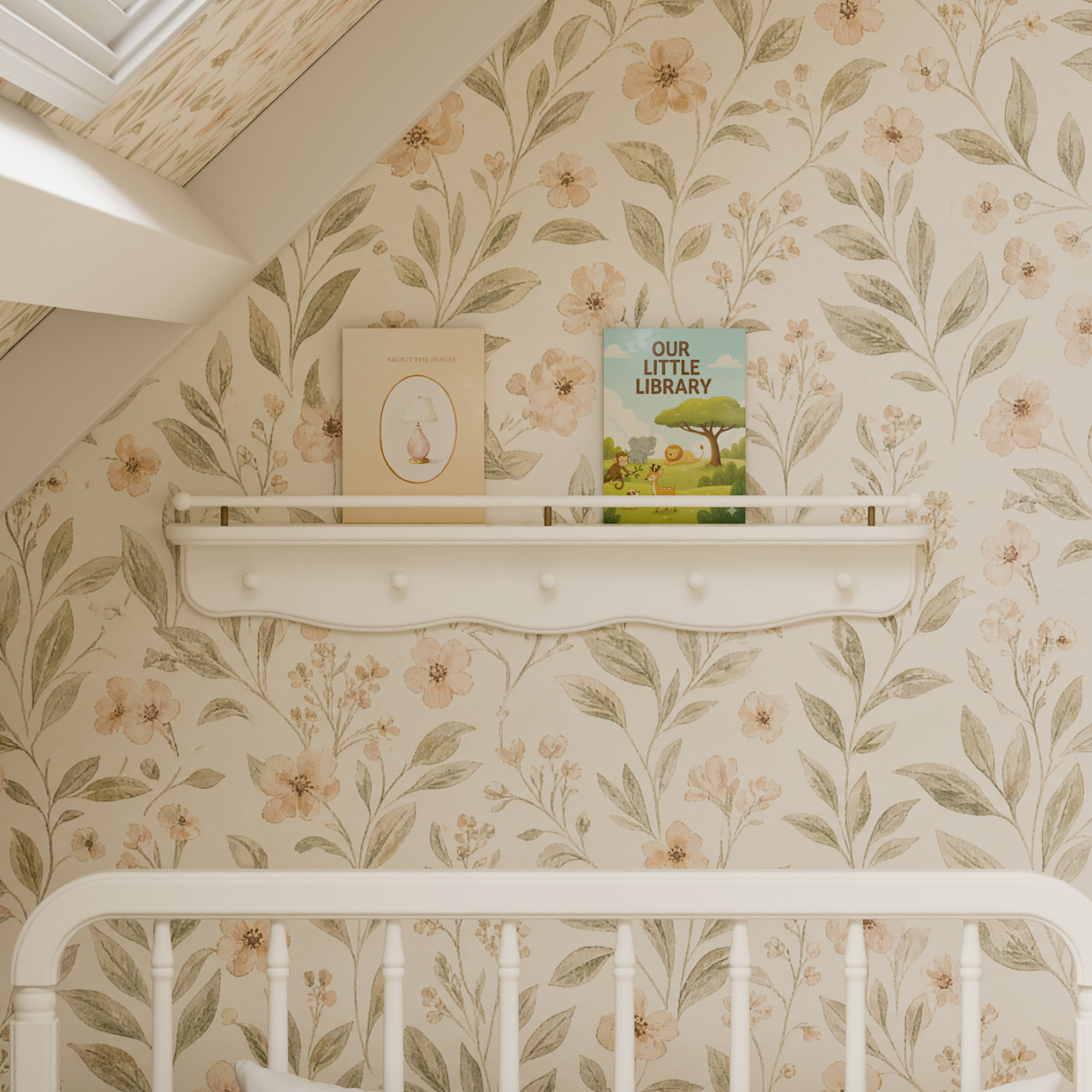 Namesake Liberty 31" Wall Shelf with Hooks - Warm White.