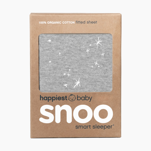 Happiest Baby 100% Organic Cotton SNOO Baby Bassinet Fitted Sheet - Graphite Galaxy.