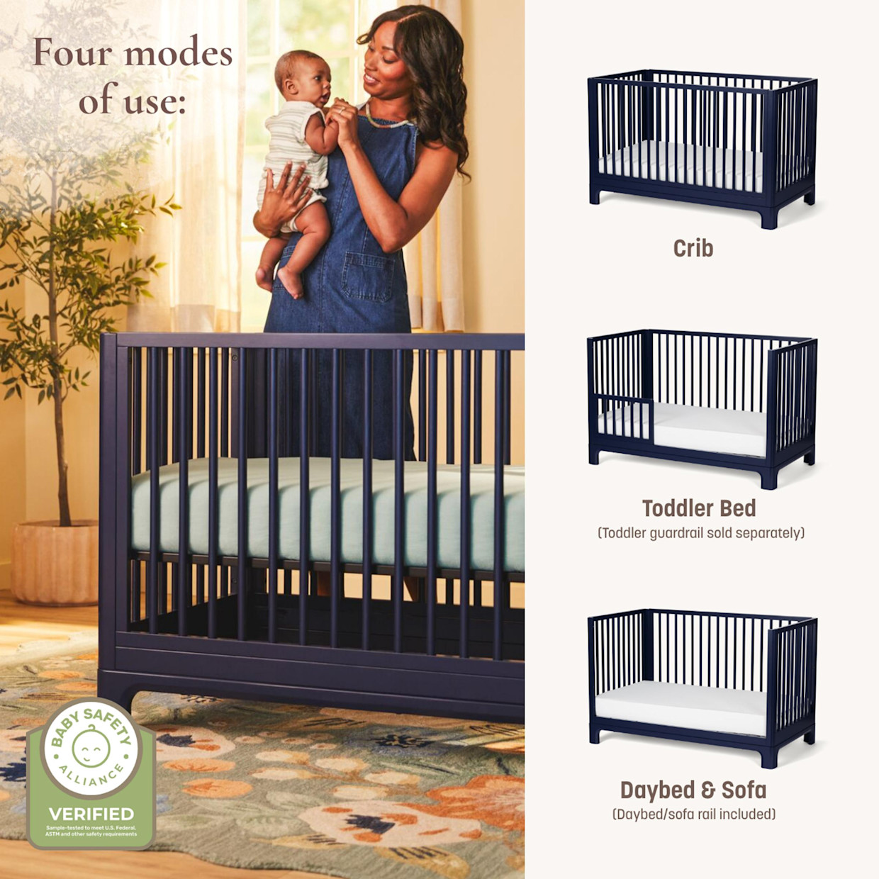 Little Seeds Posey Crib - True White.