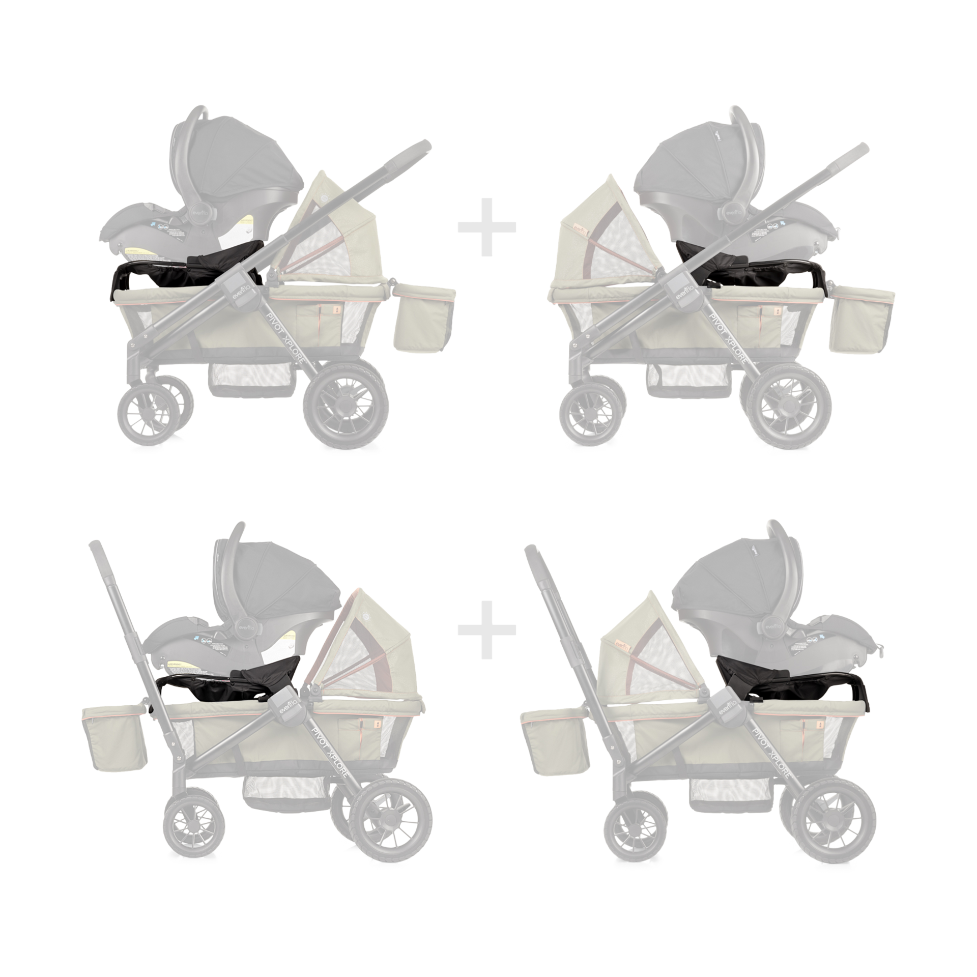 stroller wagon with infant car seat