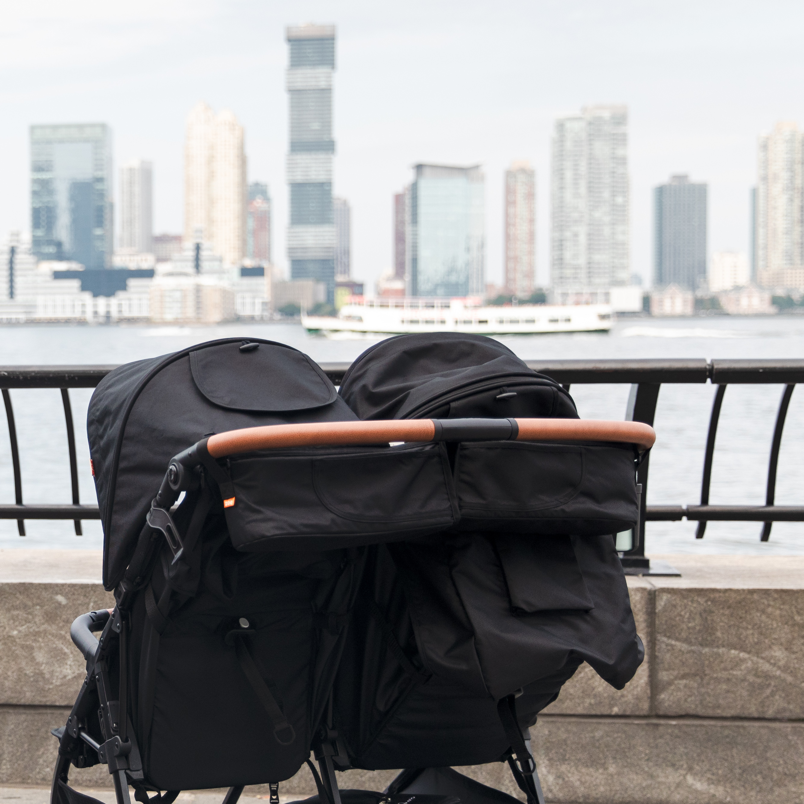 Zoe Double Stroller Organizer - Black.