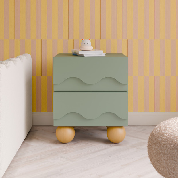babyletto Lido Wave Assembled Nightstand.