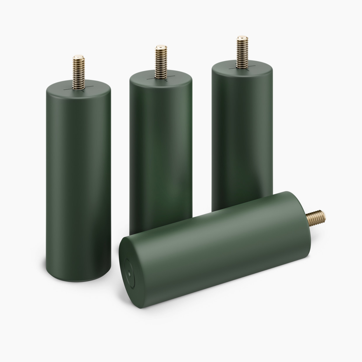 babyletto Gelato Crib and Dresser Feet Pack - Forest Green.