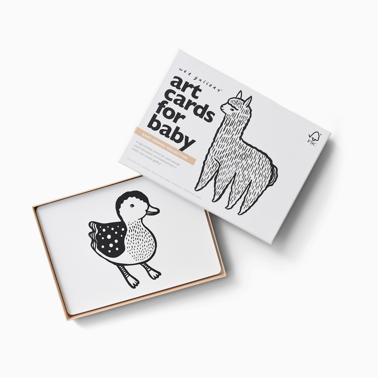 Wee Gallery Art Cards for Baby - Baby Animals.