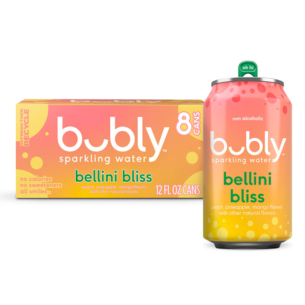 bubly Bellini Bliss Sparkling Water.