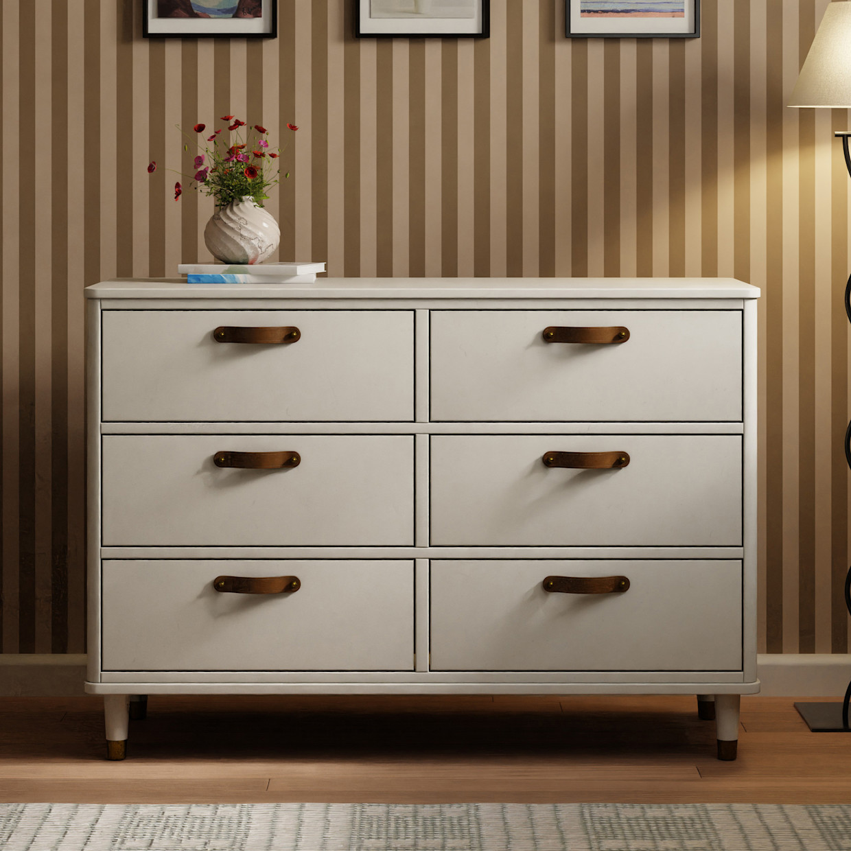 Namesake Tanner 6-Drawer Dresser - Warm White.