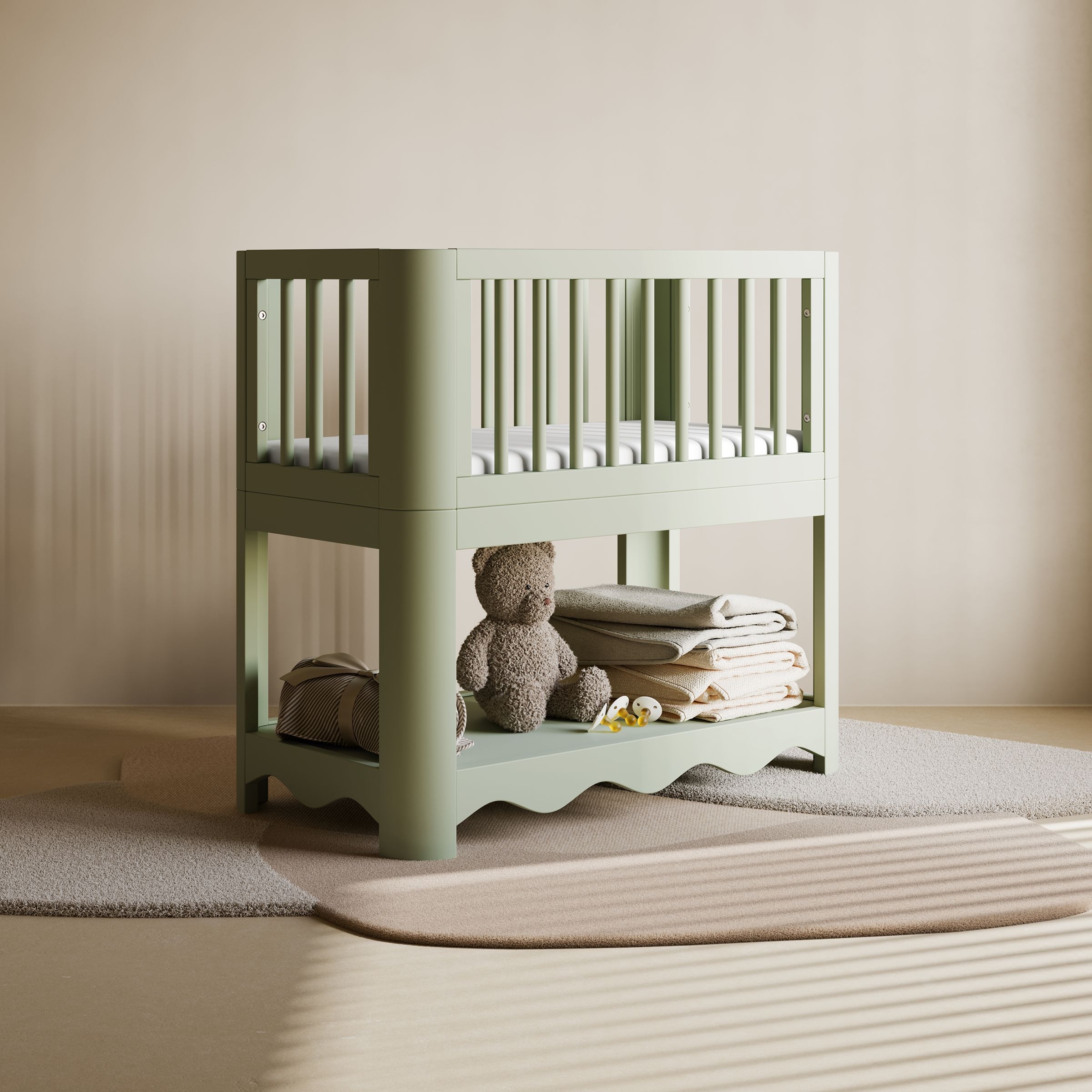 Storkcraft Casablanca 3-in-1 Convertible Bassinet - Sage.