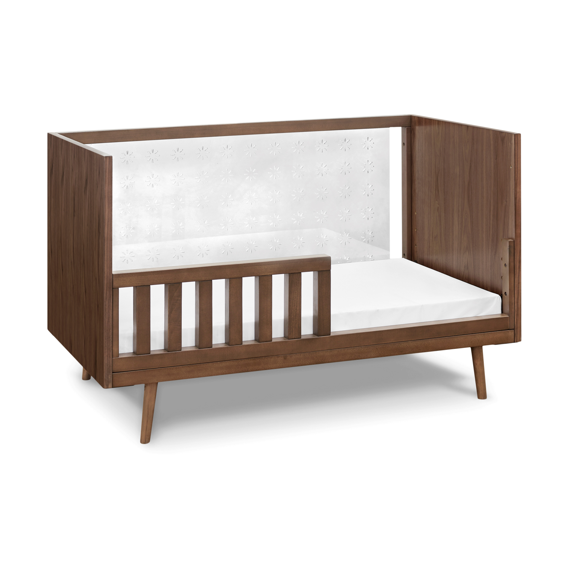 Ubabub Nifty Clear 3-in-1 Crib - Walnut.