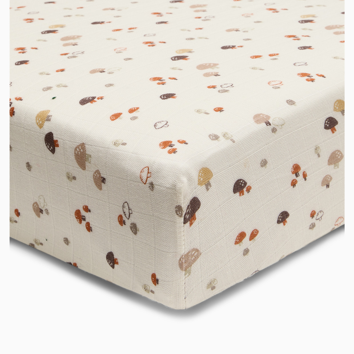 Tiny Kind Organic Cotton Muslin Crib Sheet - Mushroom Forest.
