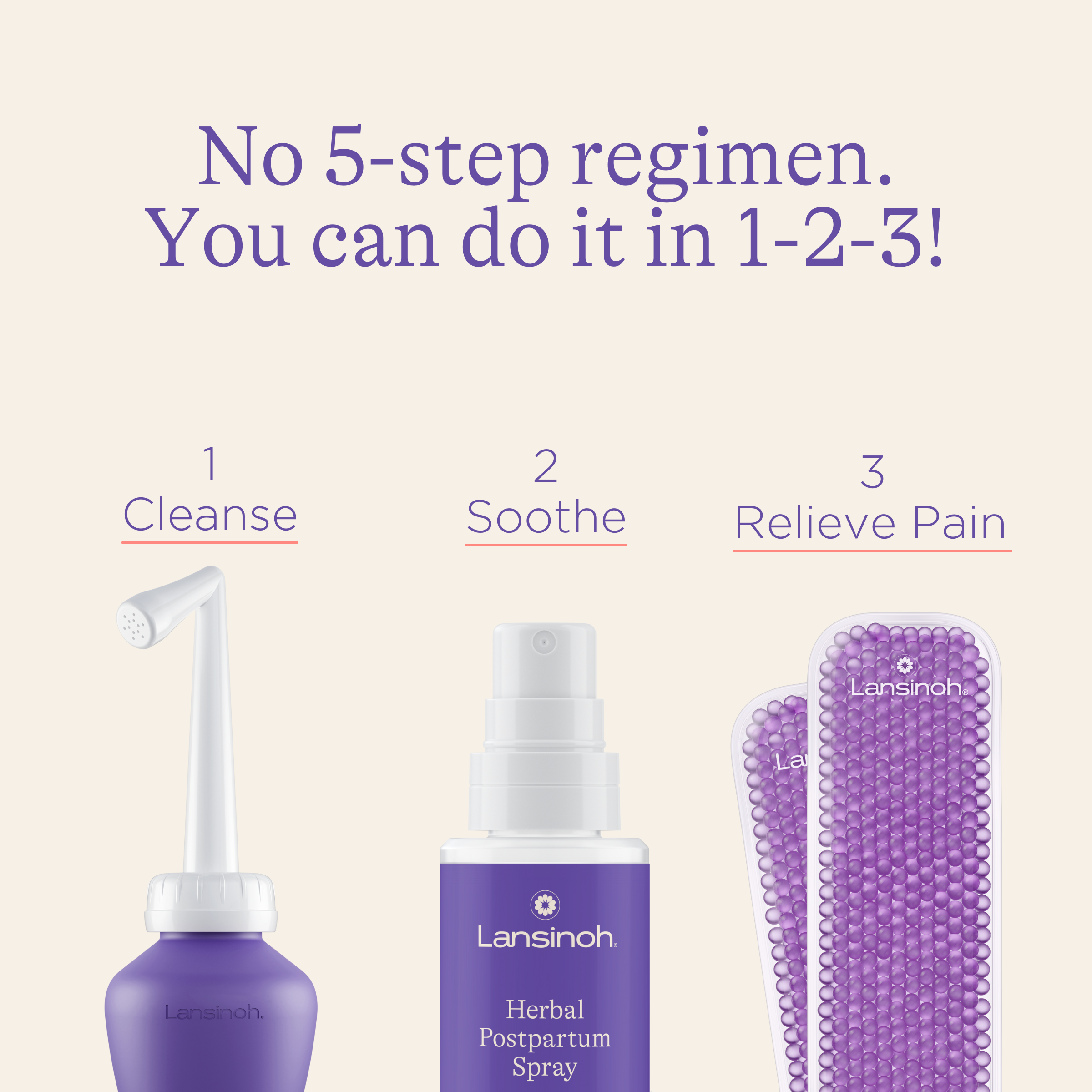 Lansinoh Postpartum Recovery Essentials.