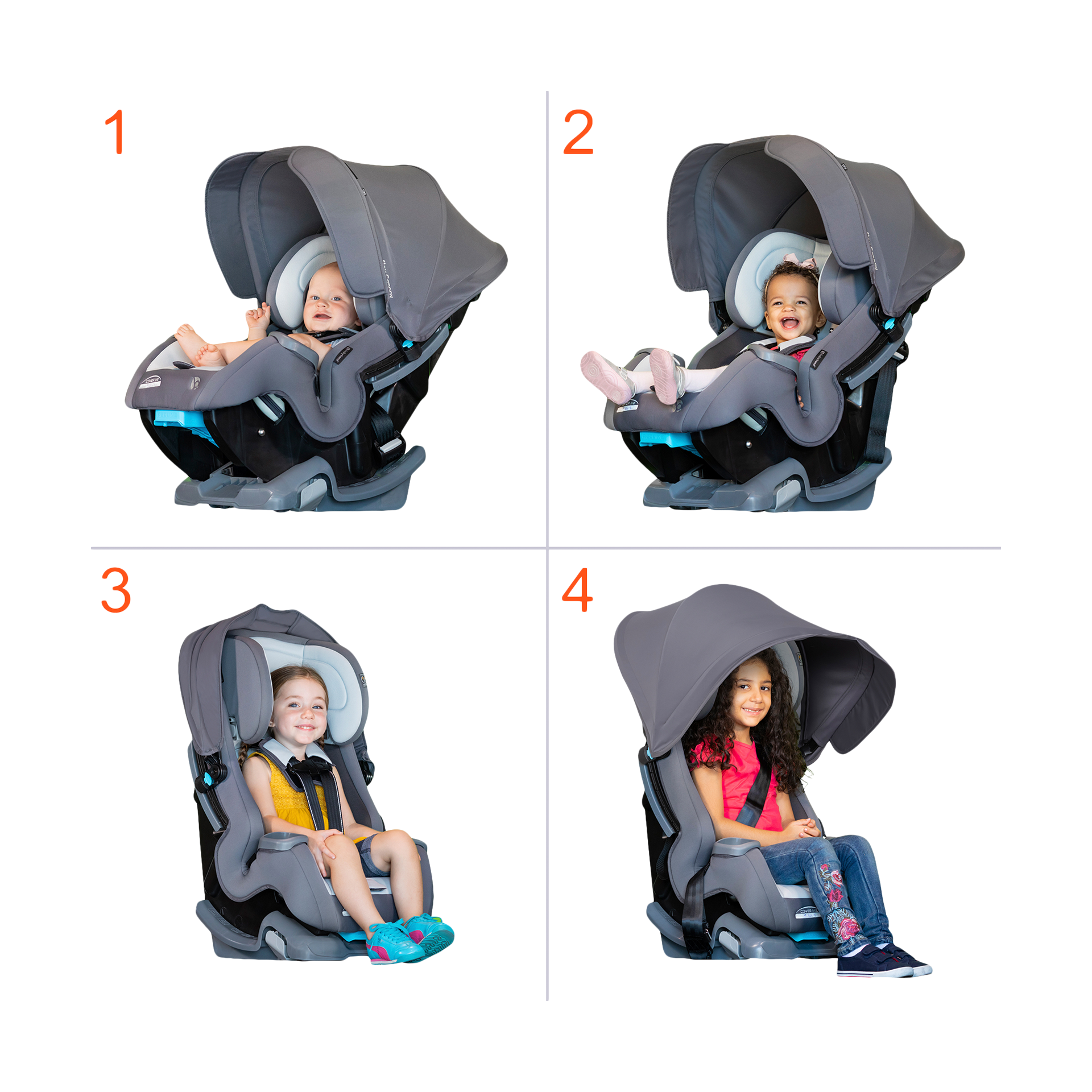 Baby Trend Cover Me 4-in-1 Convertible Car Seat.