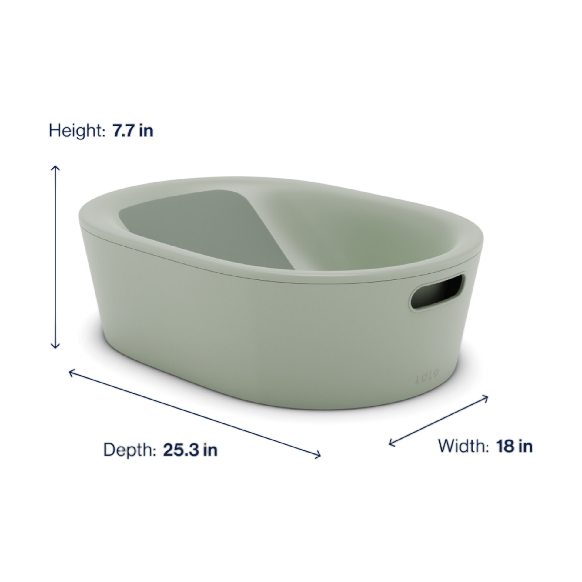 Lalo Bathtime Full Kit - Tub & Accessories - Sage.