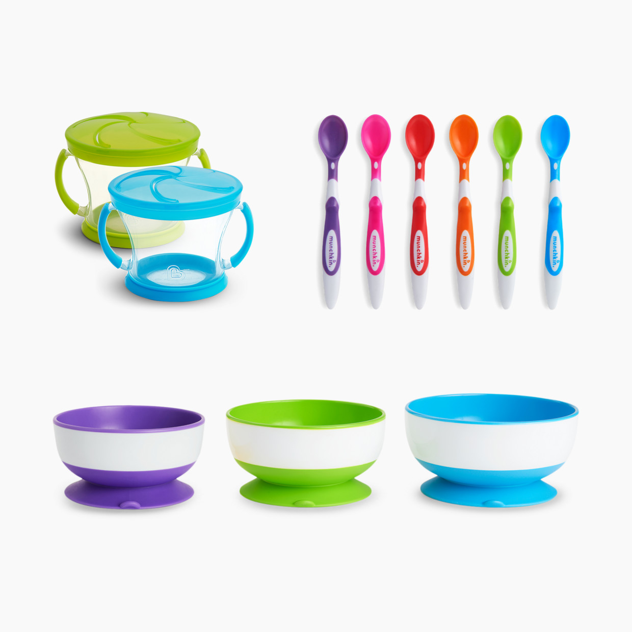 Munchkin Complete Solid Feeding Bundle - Assorted -Colors May Vary.