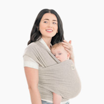 KeaBabies Baby Wrap Carrier - All in 1 Original Baby Carrier Newborn to Toddler Sling, Easy to Wear, Hands Free Bonding, Lightweight, Breathable Infant Wraps (Stone Gray)