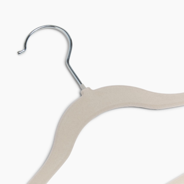 Sprucely Non-Slip Velvet Hangers - Oat, 20.