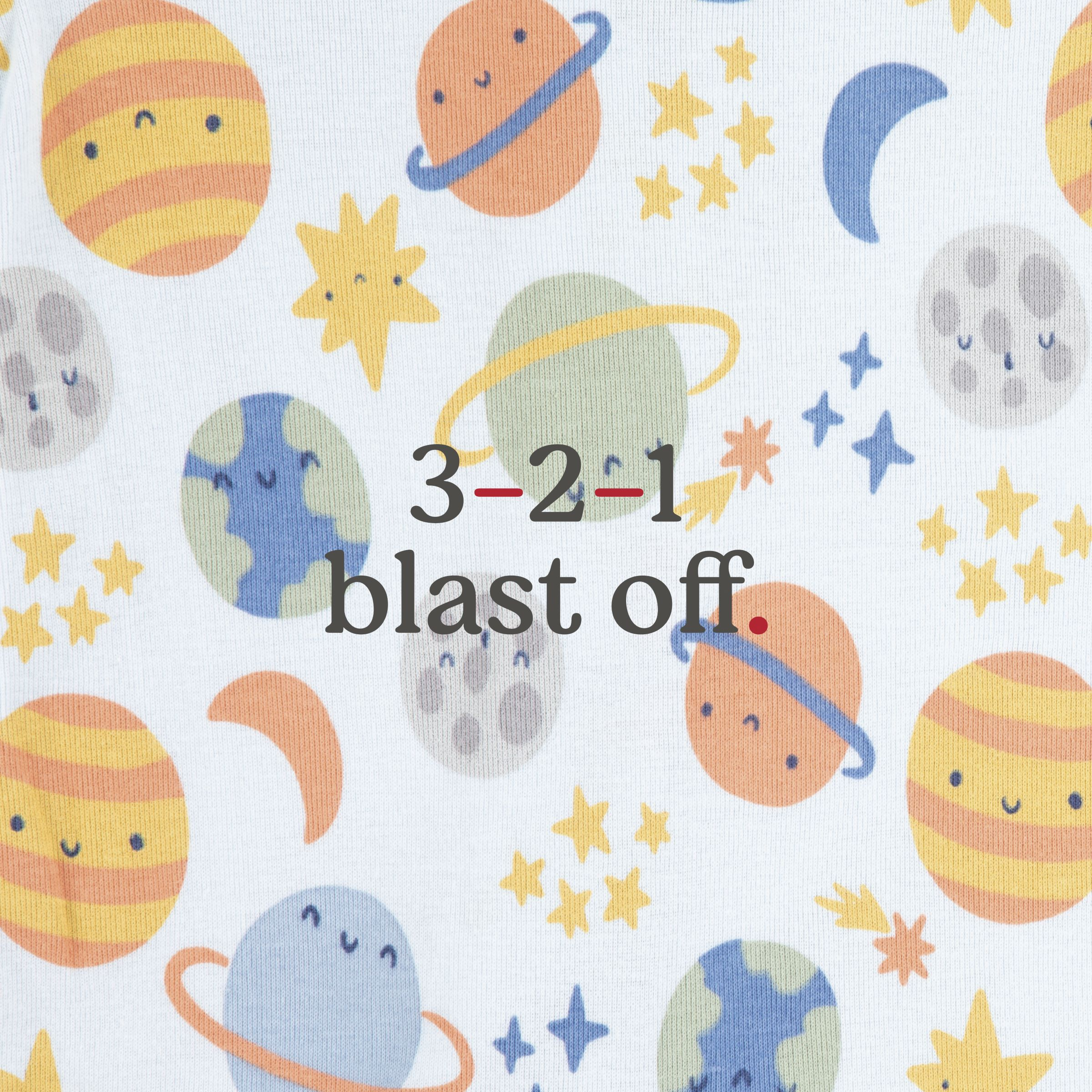 Huggies Footed Coverall (2 Pack) - Ballad Blue/Planets, Newborn.