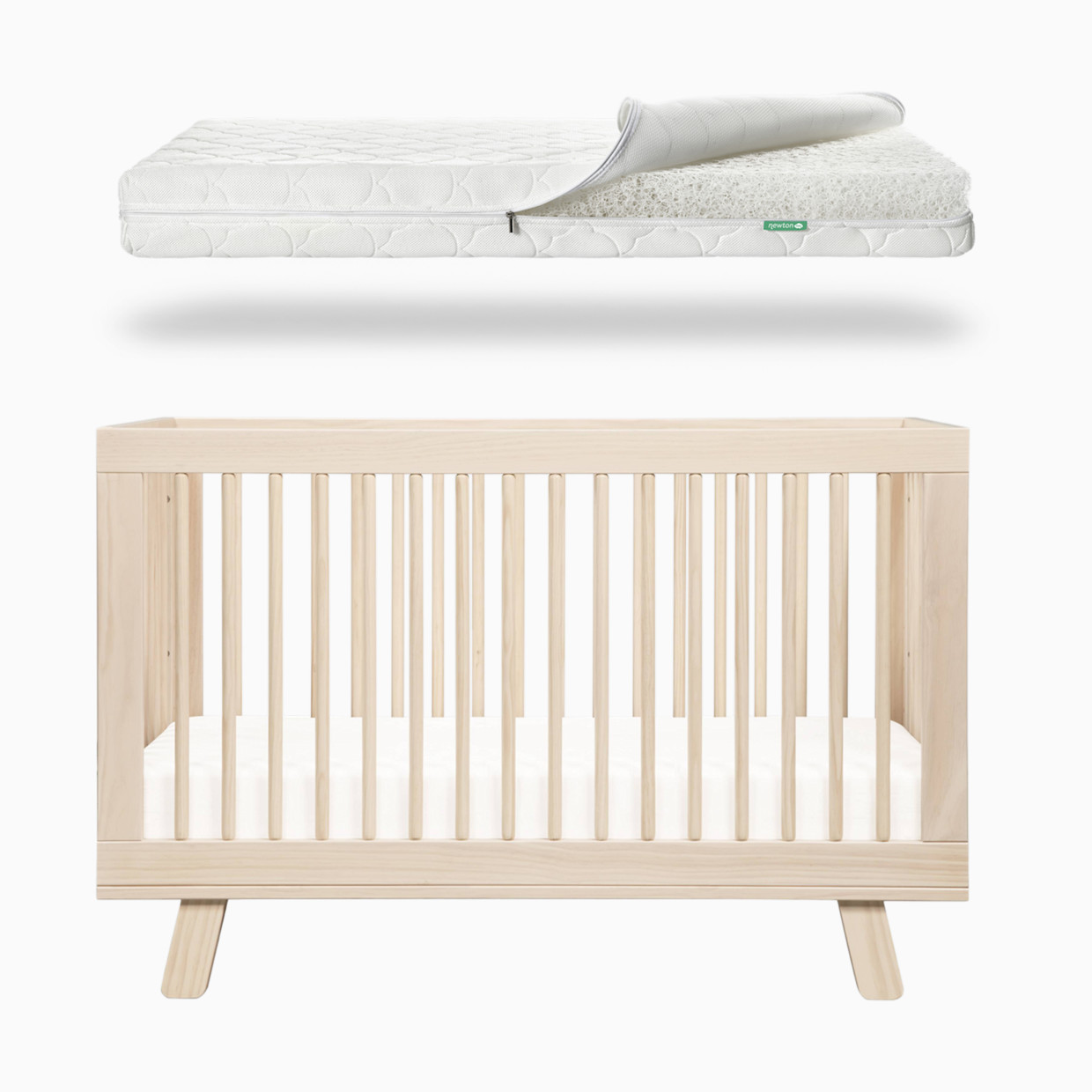 babyletto x Newton Baby Hudson Crib & Breathable 2-Stage Mattress Bundle.