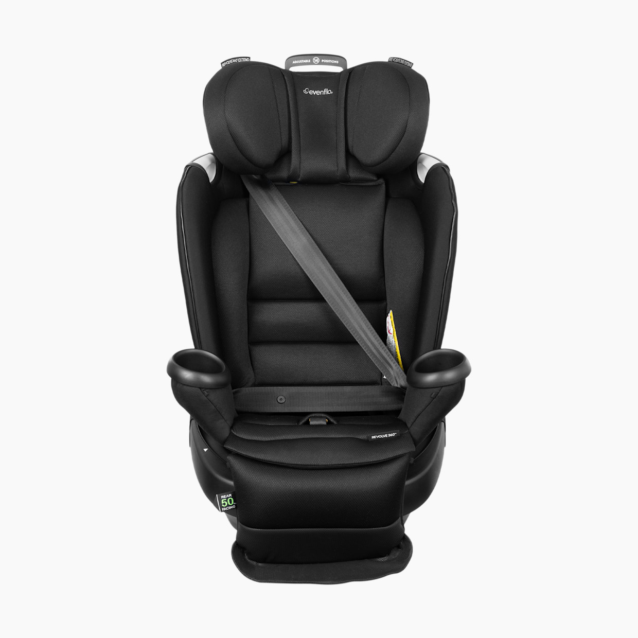 Evenflo Gold Revolve360 Extend All-in-One Rotational Car Seat with SensorSafe - Onyx.