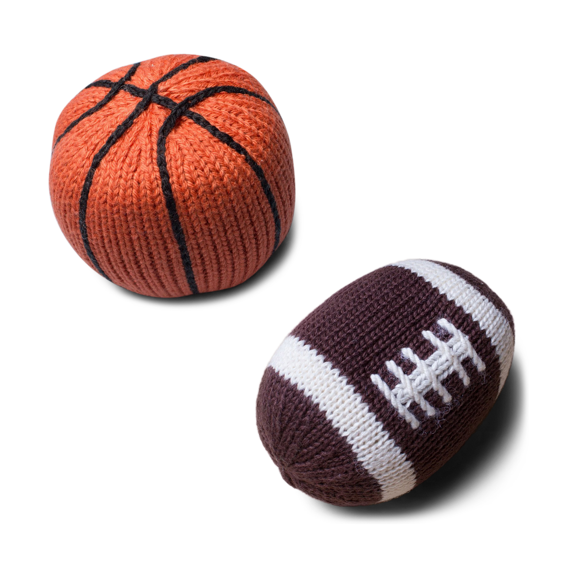 Estella Organic Cotton Handmade Sports Baby Rattle Bundle.