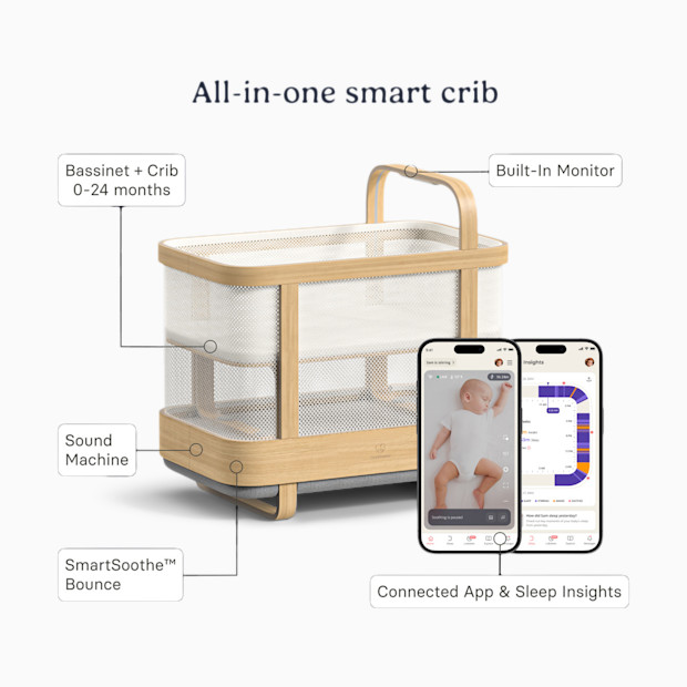 Cradlewise All-In-One Bassinet, Smart Crib, Baby Monitor.