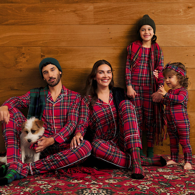 Posh Peanut Red Tartan Plaid Collection.