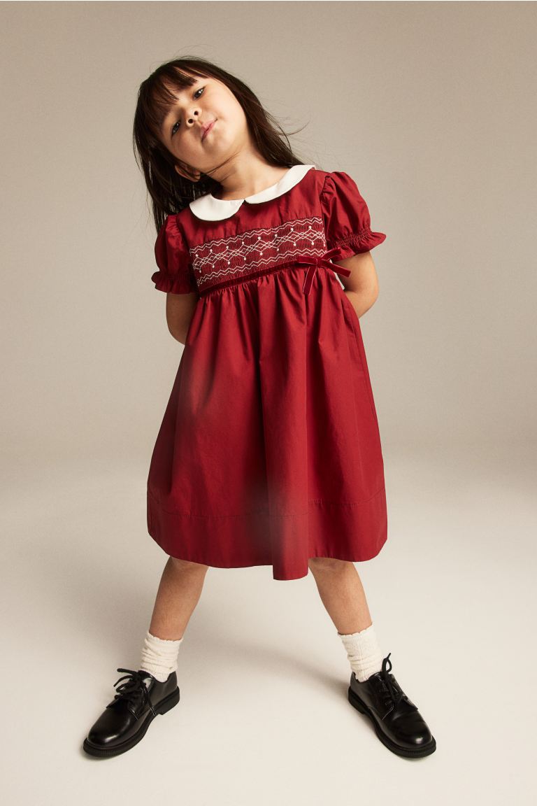 H&M Cotton Dress with Peter Pan Collar.