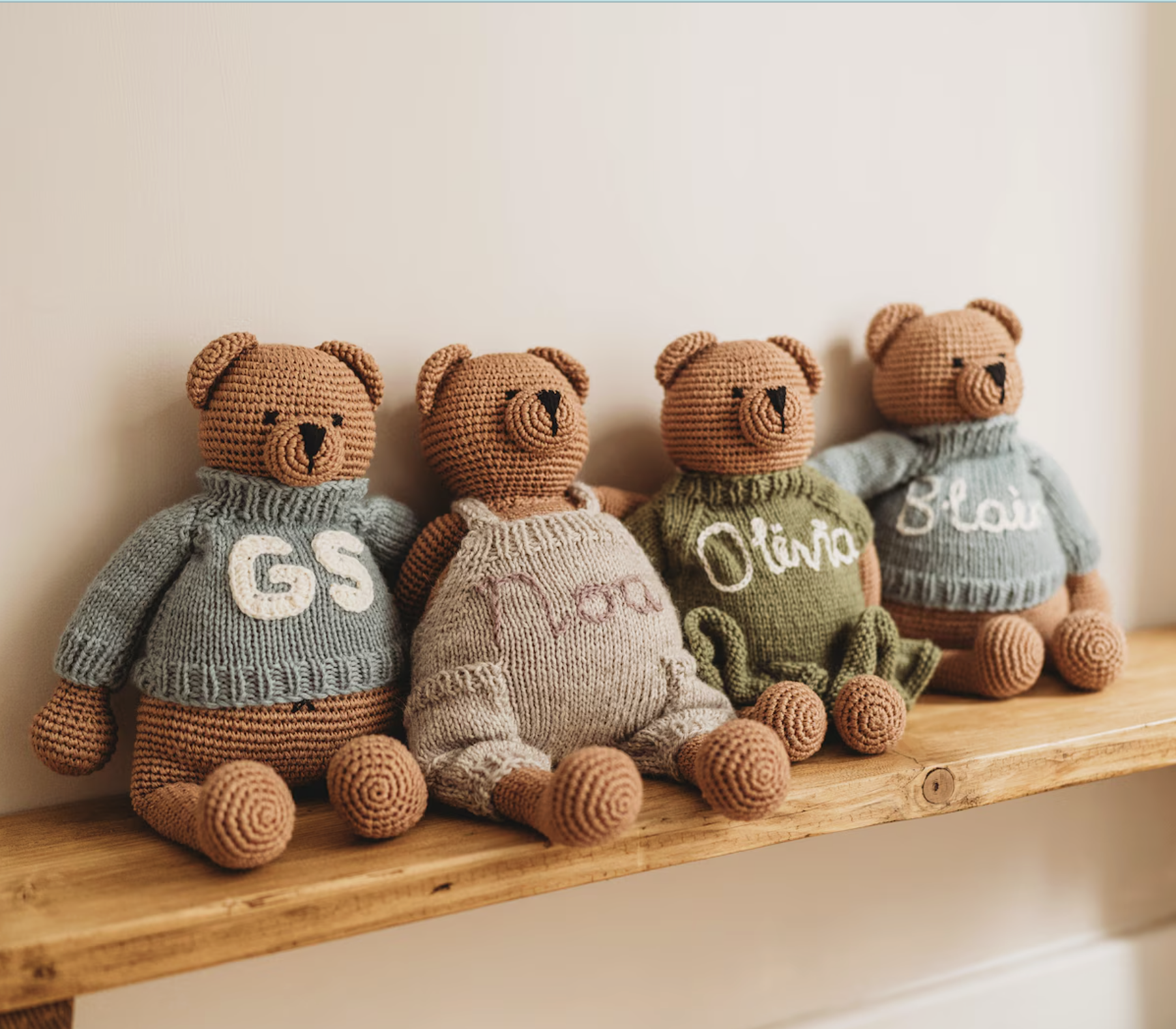 Baba Bears Handmade Crochet Keepsake Teddy Bear .