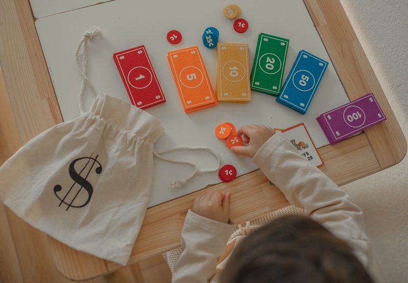 Good Ground Toys Felt Play Money for Toddlers.