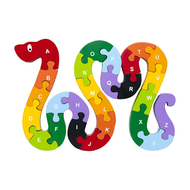 Red Fish Toys Wooden Snake Puzzle.