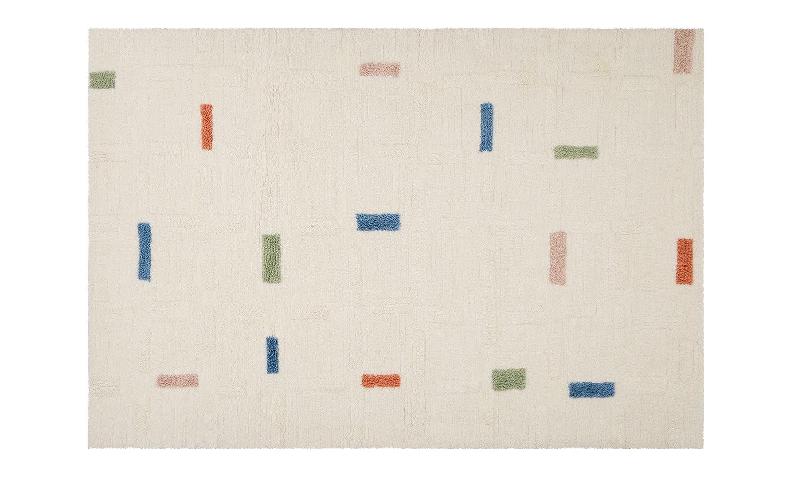 Sage & Wild Brick Washable Wool Area Rug.