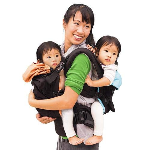 Baby Carrier Front To Back Adjustable Breathable Infant Black Padded Hands Free 