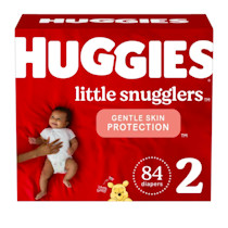 Huggies Little Snugglers Baby Diapers, Size 2 (12-18 lbs), 72 Ct