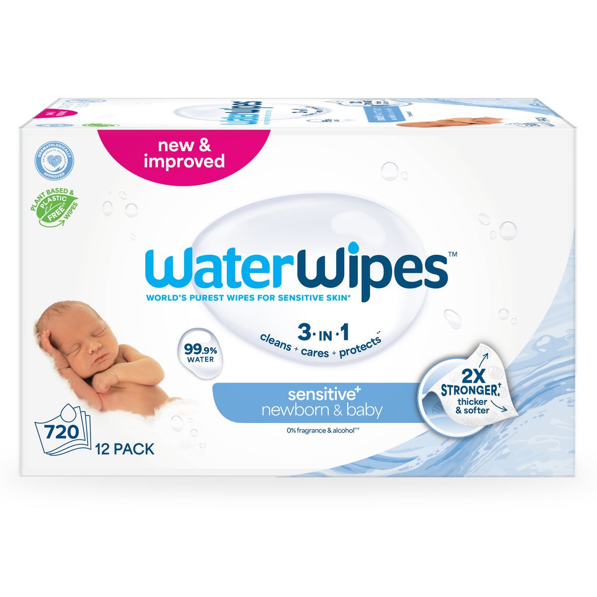 Sensitive+ Newborn & Baby Wipes.