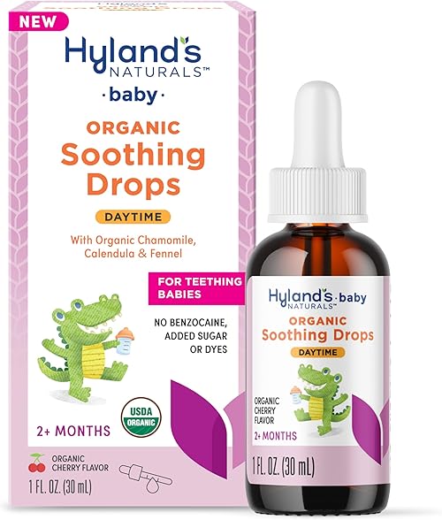 Organic Soothing Drops Daytime for Teething Babies.