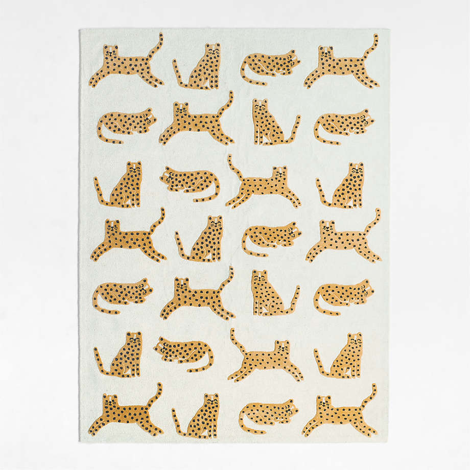  Little Leopards Hand-Tufted Wool Kids Area Rug  .