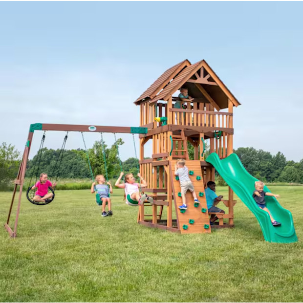 Backyard Discovery Highlander Outdoor Kid's Playground Set.