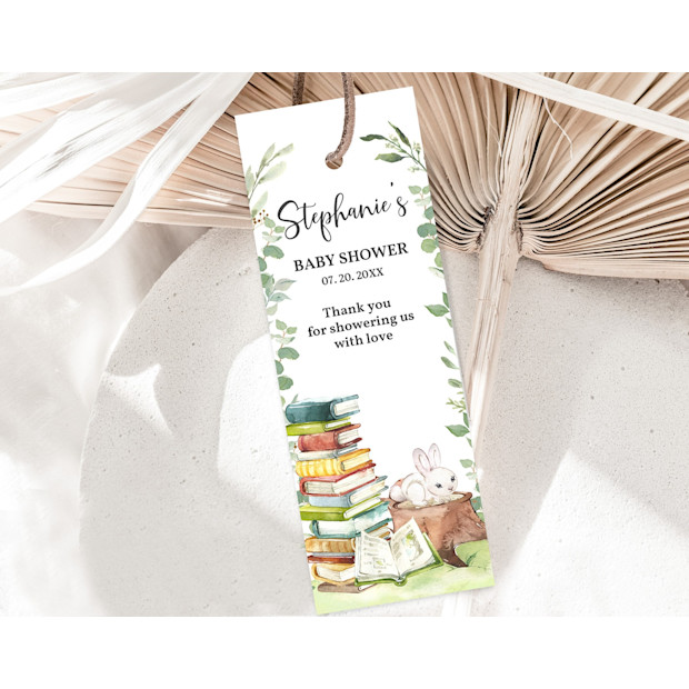 Storybook Baby Shower Bookmark Template.